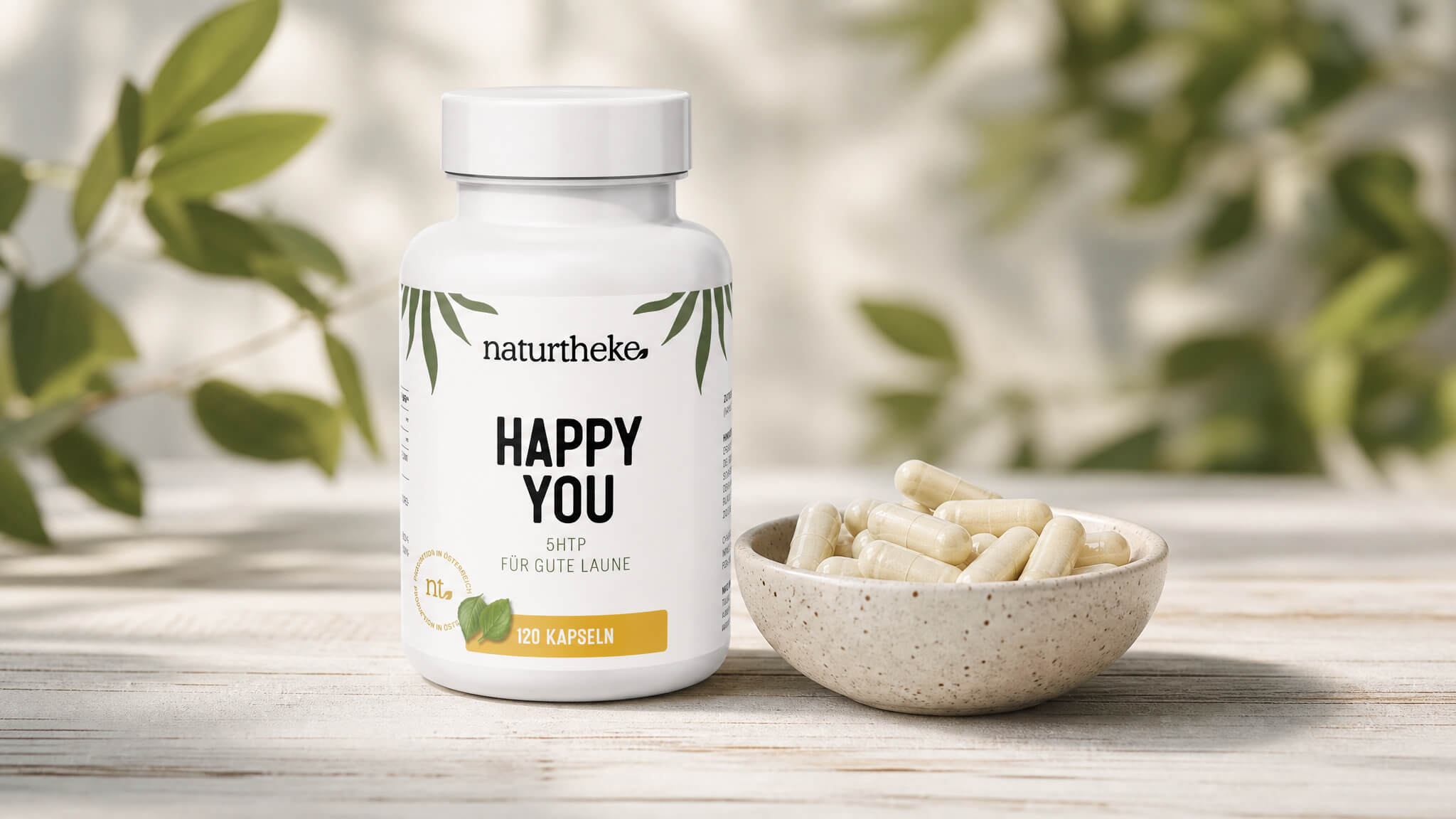 Happy You 5 htp naturtheke, 5 hydroxytryptophan, 5 htp kapseln, griffonia, htp 5 kaufen, griffoniasimplicifolia, 5 htp tabletten, 5 htp kapseln kaufen