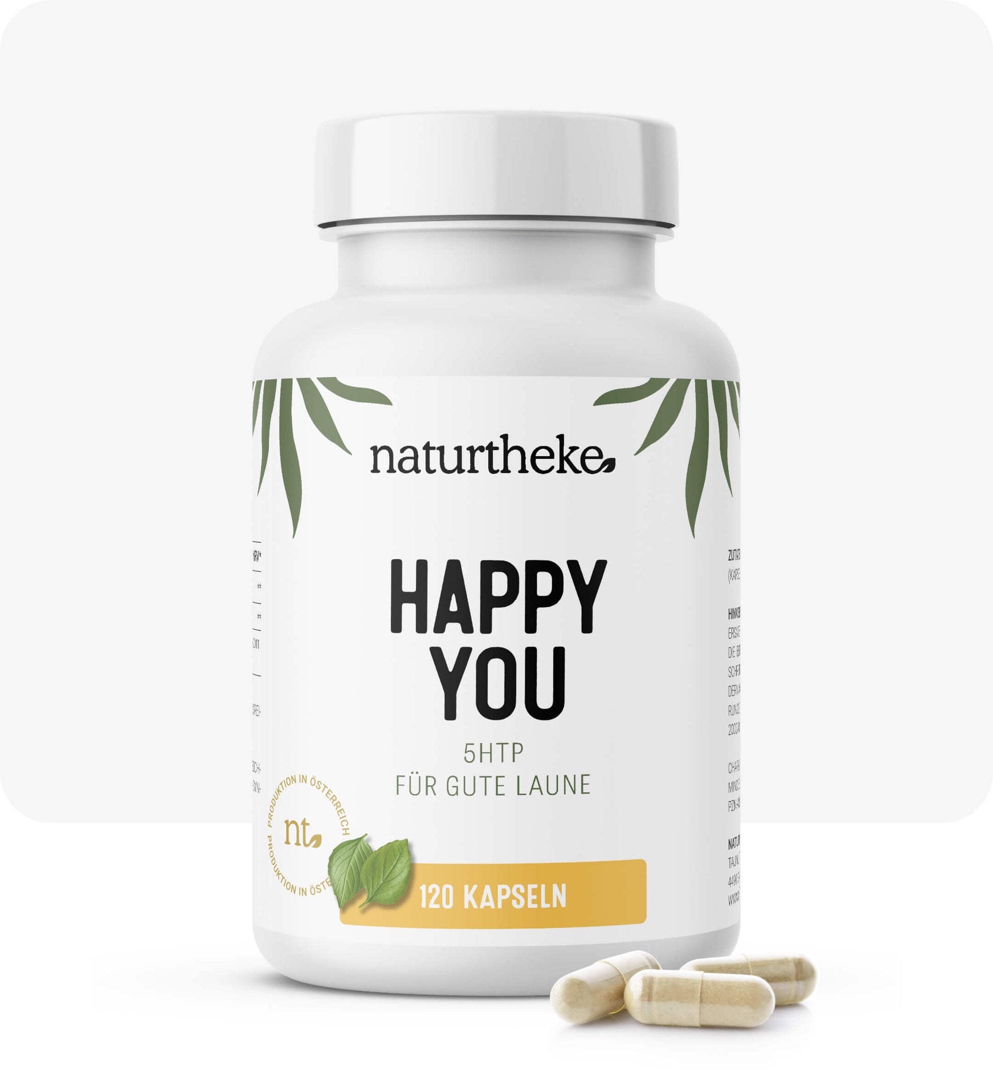 Happy You 5 htp naturtheke, 5 hydroxytryptophan, 5 htp kapseln, griffonia, htp 5 kaufen, griffoniasimplicifolia, 5 htp tabletten, 5 htp kapseln kaufen