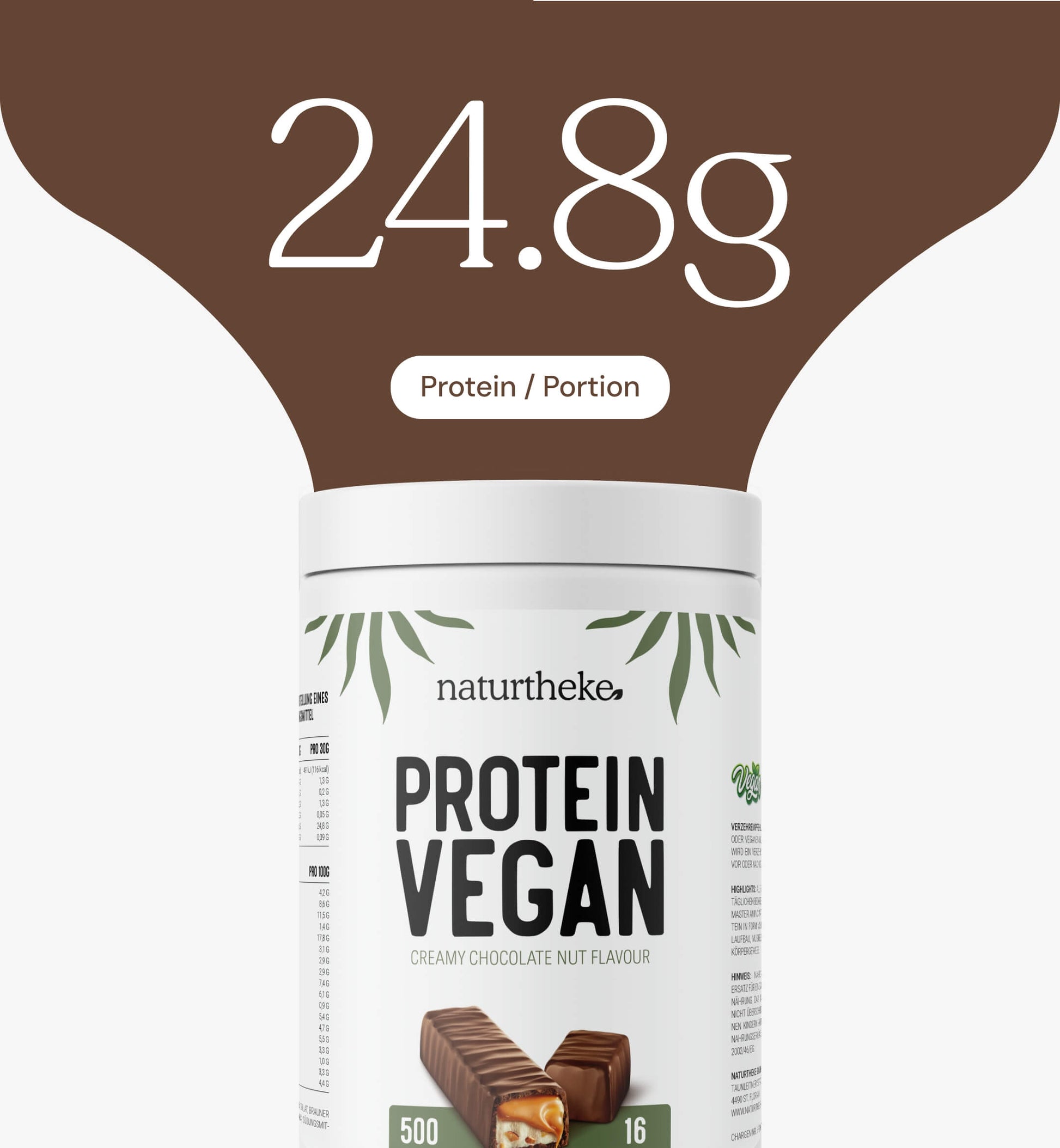 Vegan Protein Schoko Nuss naturtheke, veganes proteinpulver, vegan protein, veganes eiweißpulver, vegan protein supplement, pflanzliches proteinpulver, milchfreies proteinpulver, eiweißpulver vegan, veganes proteinpulver geschmack Schoko Nuss