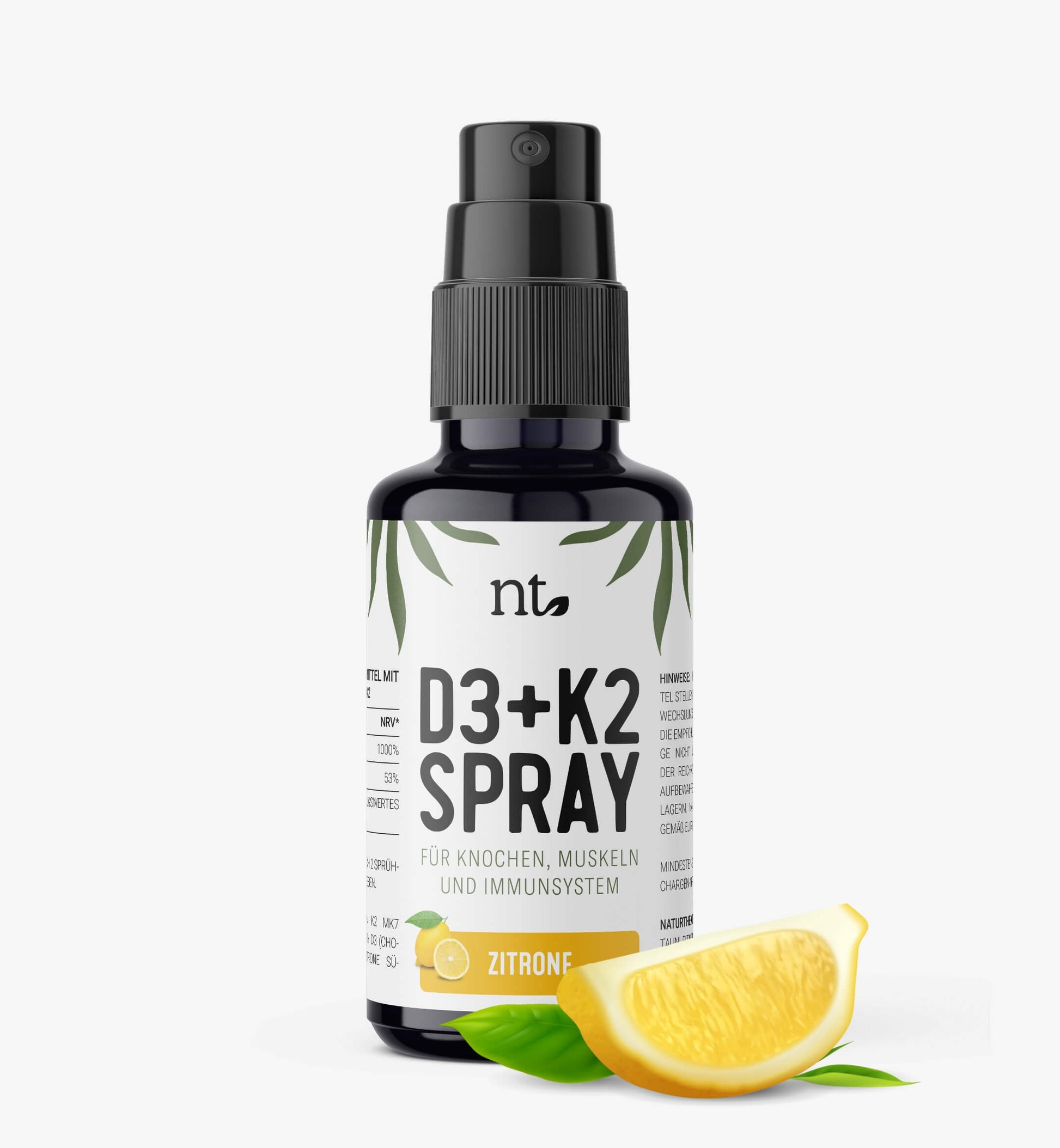 Vitamin D3 + K2 Spray naturtheke, vitamin d3 k2, d3 k2, vit d mit k2, vitamin d3 und k2, vitamin d3k2, vit d3k2, vitamin d3 k2 spray, Geschmack Zitrone